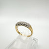 Vintage Antique 14ct Gold 0.14ct Diamond Wedding Eternity Stacking Ring L - M