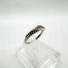 9ct White Gold Chocolate Orange Brown Diamond Eternity Stacking Wedding Ring N O