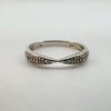 9ct White Gold .10ct Diamond Wedding Eternity Stacking Ring Size L - M