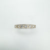 0.35ct CZ Half Hoop Band in Sterling Silver 925 Size O - P