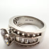 Chunky 5.2ct CZ Multi Row Ring in Sterling Silver 925 Size O - P by 1000 Jewels