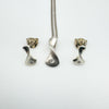 Matching Diamond Necklace and Earrings Set Boxed in Sterling Silver 925 by eNVy