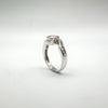 1ct CZ Solitaire & Twisted Shoulders Ring in Sterling Silver 925 Size L - M