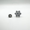 0.80ct CZ Sparkly Flower Stud Earrings in Sterling Silver 925 