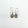 Vintage Moonstone Drop Shepherds Hook Earrings in Sterling Silver 925