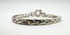 Unusual Chunky Braided Box Link Chain Bracelet in Sterling Silver 925 Heavy 28g