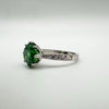 1.5ct Emerald CZ Engagement Ring Size M - N Sterling Silver 925 August Birthday