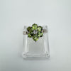 Green Peridot & White Topaz Sterling Silver Ring Size R - S by TGGC August