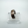 0.75ct Red / Brown Natural Diamond Band / Ring in Sterling Silver 925 Size M - N