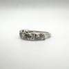 1ct CZ Half Hoop Wedding Eternity Stacking Ring in Sterling Silver 925 Size Q R