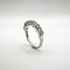 1ct CZ Half Hoop Wedding Eternity Stacking Ring in Sterling Silver 925 Size Q R