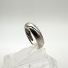 Trilogy Diamond Chunky Band Ring in Sterling Silver 925 Size O - P Heavy 5g