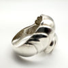 Unusual Textured Chunky Modernist Snake / Shell Ring Sterling Silver Size P - Q