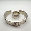 Christian Dior Matching Bangle & Ring Size L in Sterling Silver 925 Heavy 64g