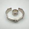 Christian Dior Matching Bangle & Ring Size L in Sterling Silver 925 Heavy 64g