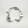 Sterling Silver Turquoise Bracelet 925 Heavy 19g