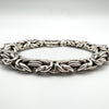 Large Chunky Byzantine Bracelet in Sterling Silver 925 Heavy 30g Unisex