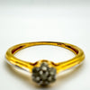 Diamond Ring in Sterling Silver 925 Size T - U Gold Plated