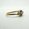 Art Deco 18ct Gold & Platinum 0.35ct Diamond Trilogy Ring Size K - L