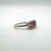 Amethyst & Blue Topaz Ring in Sterling Silver 925 Size N - O Wedding Eternity