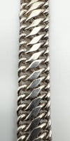 Unusual Chunky Braided Link Chain Bracelet in Sterling Silver 925 Heavy 25g