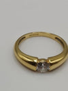 18ct Gold 0.30ct CZ Engagement or  Stacking Ring Size O - P by QVC