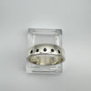 9ct White Gold Black Diamond Chunky Band Ring Size U Heavy 8.8g