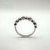 CZ Bubble Ring in Sterling Silver 925 Size P - Q Wedding Eternity Stacking