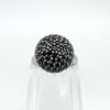 Chunky Black CZ Disco Ball Ring Size N - O Heavy 7g