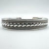 Unusual Twisted Rope Cuff Bangle in Sterling Silver 925 Heavy 28g