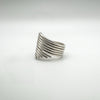 Vintage Wide Wrapped Wire Ring in Sterling Silver 925  P Q by Tianguis Jackson