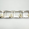 Unusual Vintage Chunky Square Links Bracelet in Sterling Silver 925 Heavy 34g