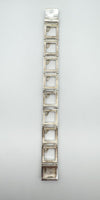 Unusual Vintage Chunky Square Links Bracelet in Sterling Silver 925 Heavy 34g