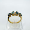 9ct Gold 0.46ct Sapphire & Diamond Ring Size N - O 3g