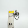 Unusual Rock Crystal “Tooth” Pendant in Sterling Silver 925 Heavy 6g