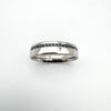 0.20ct Black Diamond Platinum 5mm Band Ring Size T U RRP New £1950 Box & Reciept