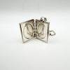 NEW Unusual Square Photo Locket Book in Sterling Silver 925 Heavy 9g