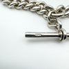 Antique 16” Albert Chain & T-Bar Pendant in Sterling Silver 925 London 1927 40g