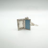 Vintage Small Rectangular Locket Engraved in Sterling Silver 925 Birm 1979