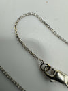 18ct White Gold Sapphire & Diamond Pendant Necklace 16” Chain