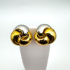 18ct Gold Chunky Tricolour Lovers Knot Stud Earrings 7g Rose White Yellow Gold