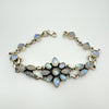 Moonstone 7” Bracelet in Sterling Silver 925 Heavy 16g *