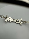 Sterling Silver Celtic Rose & Vine 2ct CZ Bangle 13g Sterling Silver 925