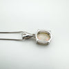 White Fire Opal Pendant & 18” Chain in Sterling Silver 925