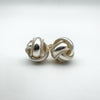 Chunky Lovers Knot Rope Stud Earrings Sterling Silver 925