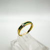 9ct Gold Emerald Ring Wedding Eternity Stacking Size M - N