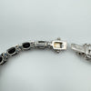 11ct Natural Blue Sapphire Sterling Silver 925 Tennis Bracelet 8" by Harry Ivens