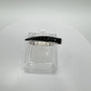 Modernist Black CZ Ring Size O 1/2 - P 1/2 Sterling Silver 925 by Sif Jakobs