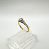 Antique 18ct Gold & Platinum 0.15ct Diamond Ring Size M - N