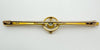 Antique 15ct Yellow Gold Pearl & Aquamarine Bar / Target Brooch / Pendant